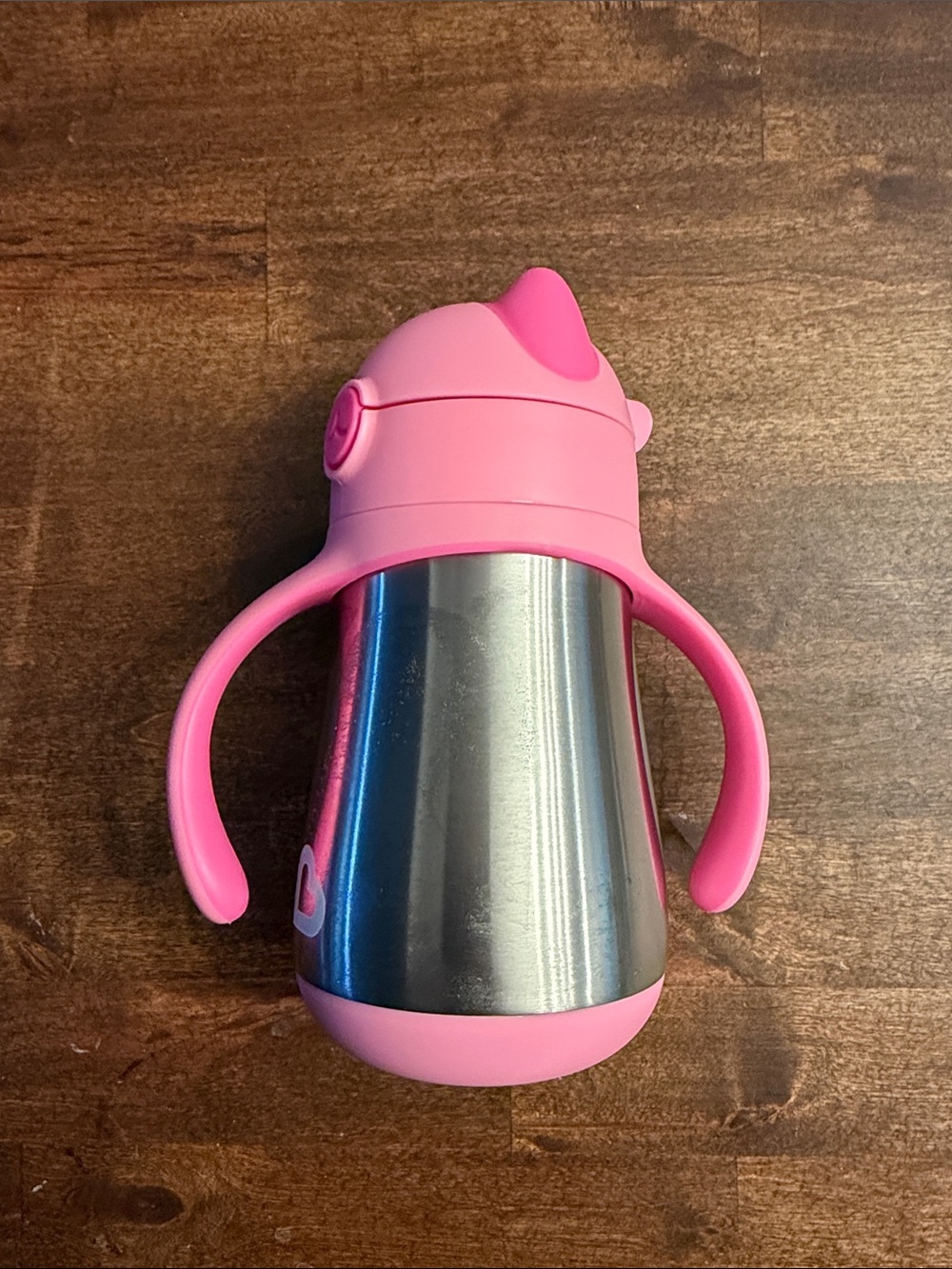 ☀️3/$10 BUNDLE!!☀️ Munchkin Pink Stainless Steel Kids Sippy Cup w/ Dual Handles